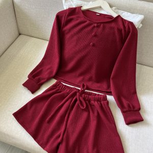 pyjama short rouge