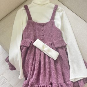 robe salopette rose foncé